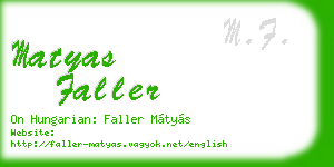matyas faller business card